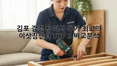 김포 감정동 이사 후기: 최고의 이삿짐센터 TOP 5 비교분석!