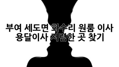 부여 세도면 화수리 원룸 이사, 용달이사 저렴한 곳 찾기